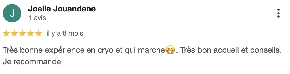 Avis Google de Joëlle Jouandane